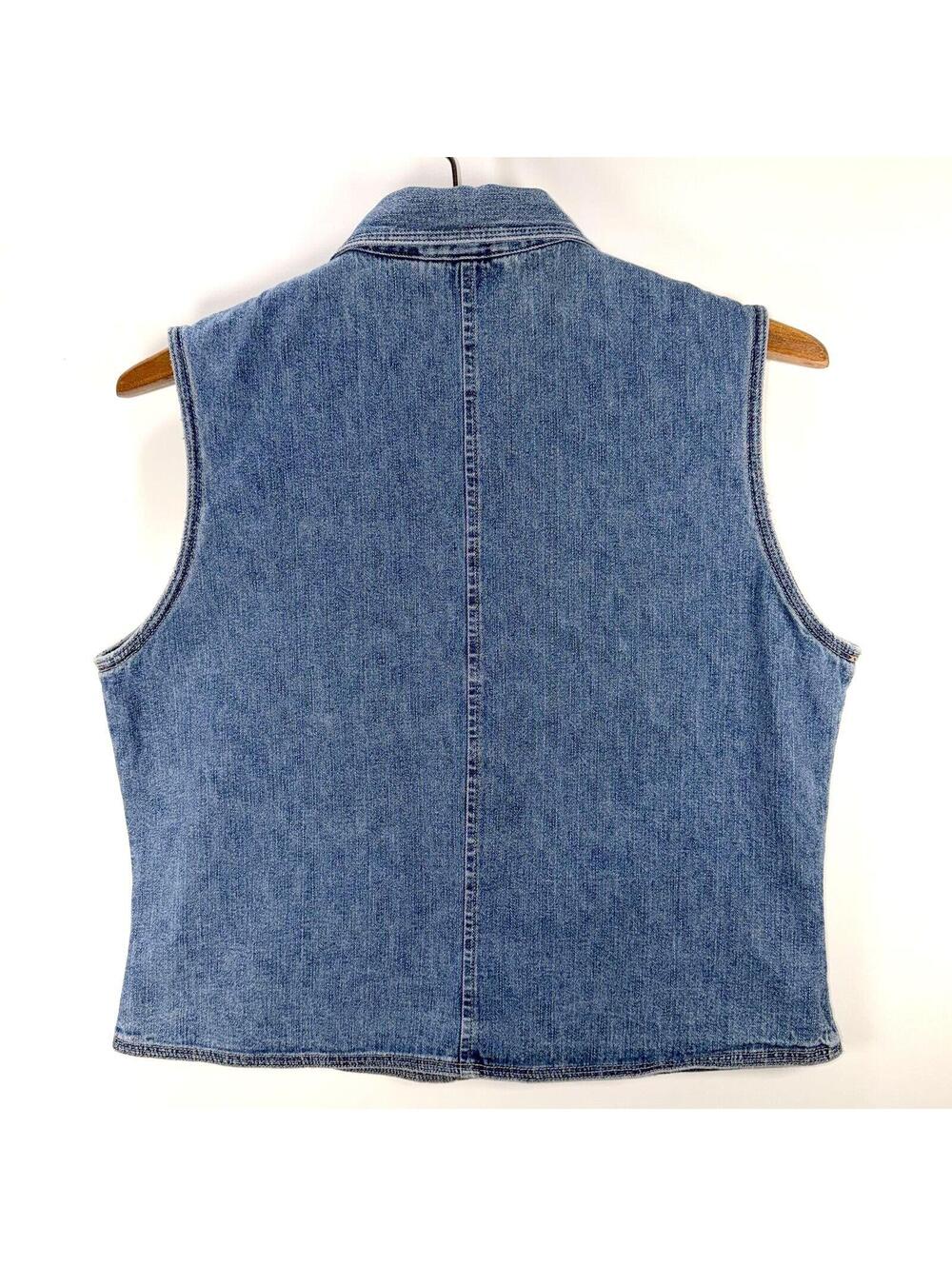 Y2K Paul Harris Denim 100% Cotton Vest - Medium - Picture 3 of 6